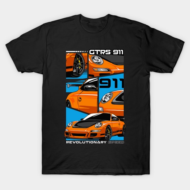 Porsche 911 GT3 RS Sports Car T-Shirt by milatees